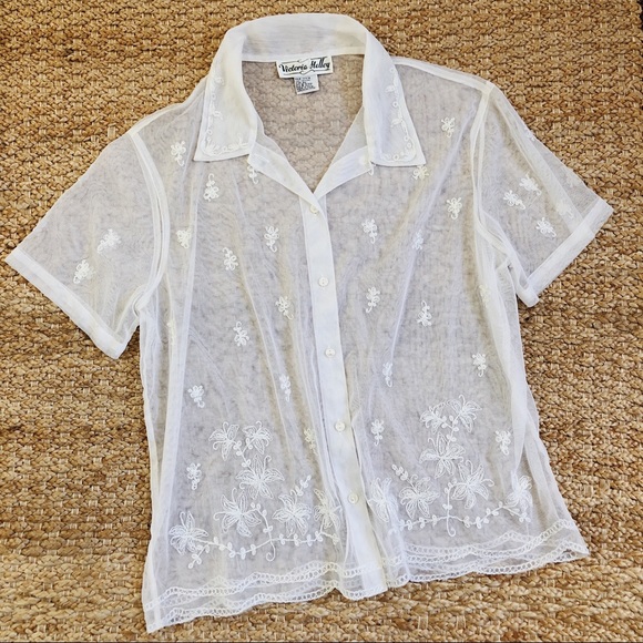 90s sheer blouse1990s sheer blousevintage sheer blouse